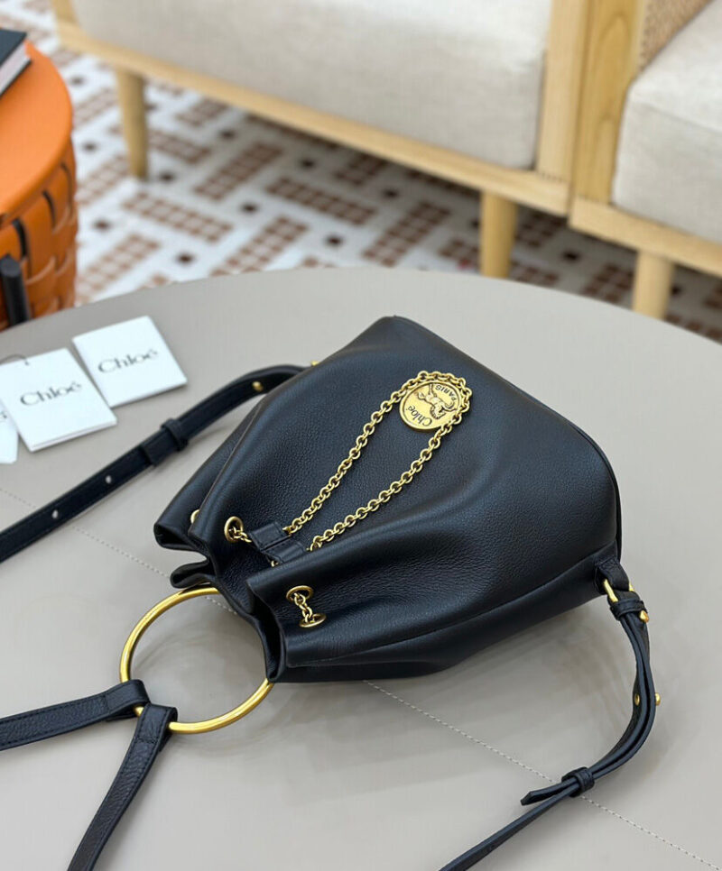 Chloe Small Bracelet Backpack In Grained Leather